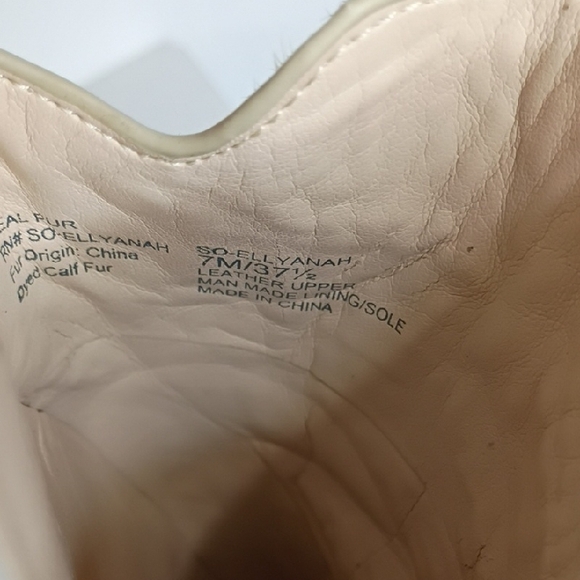 Sole Society Size 7 Cheetah Print Pointed Toe Mules Tan Black Leather Calf Hair - Picture 7 of 10